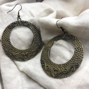 NWOT Copper statement earrings